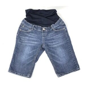 Tala Jeans Maternity M Women's Shorts Cotton Blend Stretch Med Dark Wash